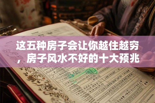 这五种房子会让你越住越穷，房子风水不好的十大预兆