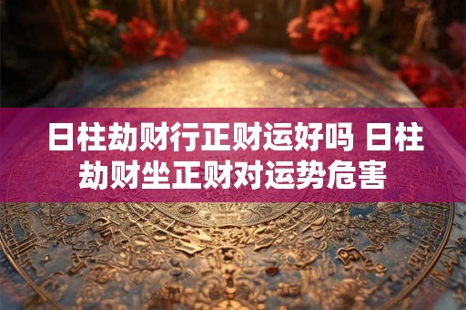 日柱劫财行正财运好吗 日柱劫财坐正财对运势危害
