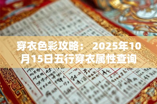 穿衣色彩攻略： 2025年10月15日五行穿衣属性查询