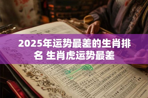 2025年运势最差的生肖排名 生肖虎运势最差