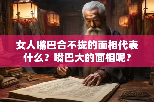 女人嘴巴合不拢的面相代表什么？嘴巴大的面相呢？