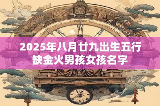 2025年八月廿九出生五行缺金火男孩女孩名字