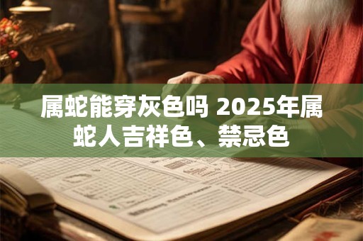 属蛇能穿灰色吗 2025年属蛇人吉祥色、禁忌色