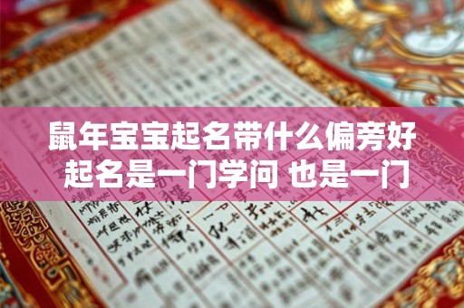 鼠年宝宝起名带什么偏旁好 起名是一门学问 也是一门艺术