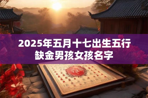 2025年五月十七出生五行缺金男孩女孩名字