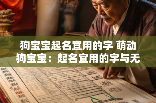 狗宝宝起名宜用的字 萌动狗宝宝：起名宜用的字与无尽的爱