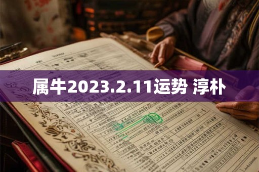 属牛2023.2.11运势 淳朴