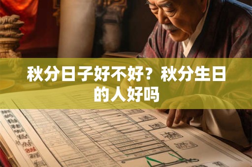 秋分日子好不好？秋分生日的人好吗