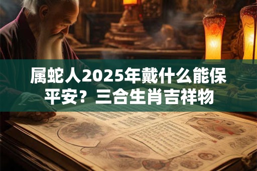 属蛇人2025年戴什么能保平安？三合生肖吉祥物