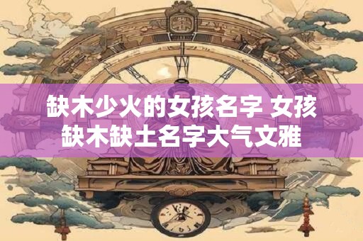 缺木少火的女孩名字 女孩缺木缺土名字大气文雅
