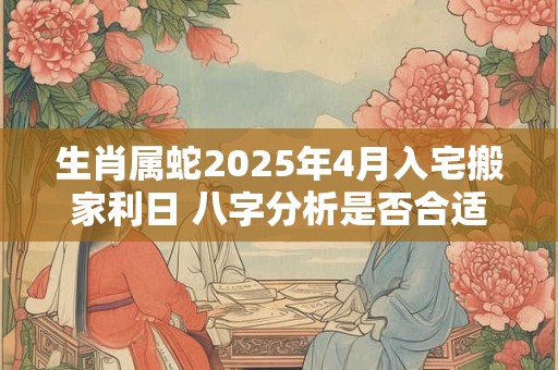 生肖属蛇2025年4月入宅搬家利日 八字分析是否合适