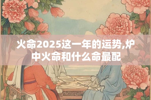 火命2025这一年的运势,炉中火命和什么命最配