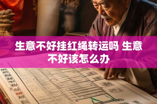 生意不好挂红绳转运吗 生意不好该怎么办