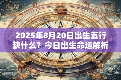 2025年8月20日出生五行缺什么？今日出生命运解析