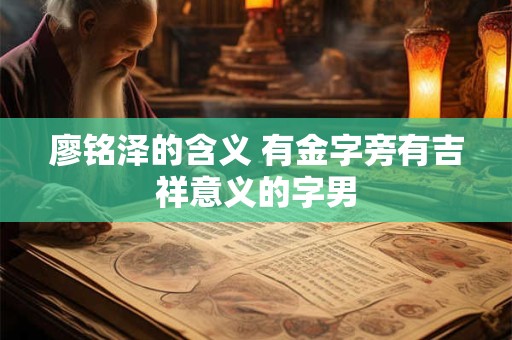 廖铭泽的含义 有金字旁有吉祥意义的字男