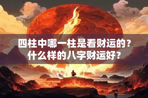 四柱中哪一柱是看财运的？什么样的八字财运好？