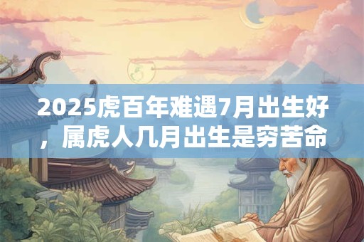 2025虎百年难遇7月出生好，属虎人几月出生是穷苦命？