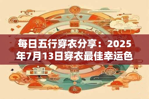每日五行穿衣分享：2025年7月13日穿衣最佳幸运色