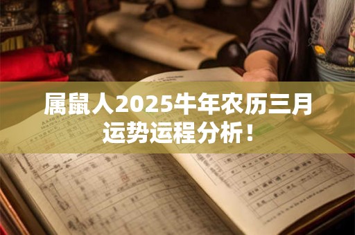 属鼠人2025牛年农历三月运势运程分析！