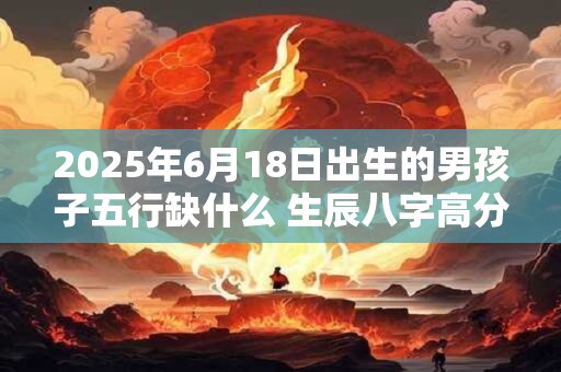 2025年6月18日出生的男孩子五行缺什么 生辰八字高分取名