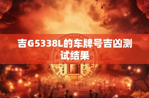 吉G5338L的车牌号吉凶测试结果