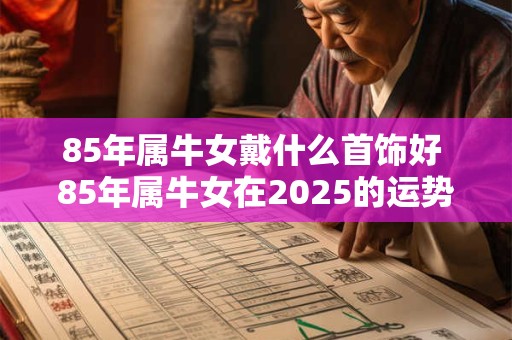 85年属牛女戴什么首饰好 85年属牛女在2025的运势如何