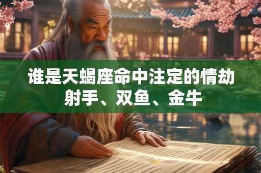 谁是天蝎座命中注定的情劫 射手、双鱼、金牛