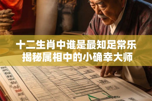 十二生肖中谁是最知足常乐 揭秘属相中的小确幸大师! 十二生肖中谁是最知足常乐 揭秘属相中的小确幸大师!