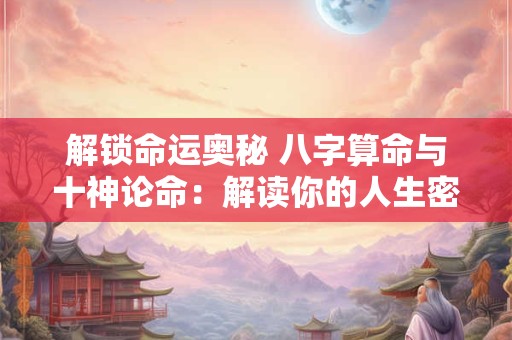 解锁命运奥秘 八字算命与十神论命：解读你的人生密码