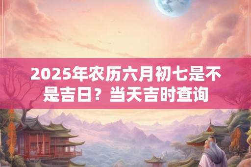 2025年农历六月初七是不是吉日？当天吉时查询