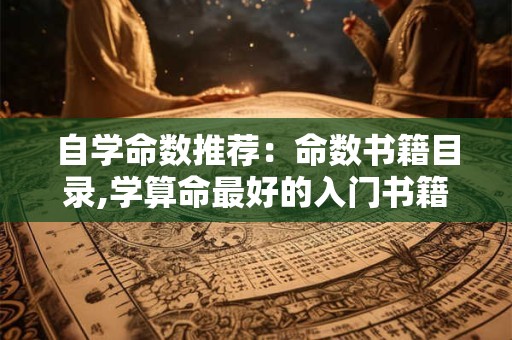 自学命数推荐：命数书籍目录,学算命最好的入门书籍