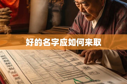 好的名字应如何来取