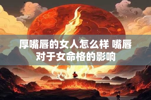 厚嘴唇的女人怎么样 嘴唇对于女命格的影响