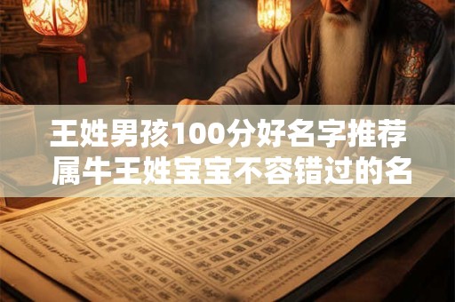 王姓男孩100分好名字推荐 属牛王姓宝宝不容错过的名字解析