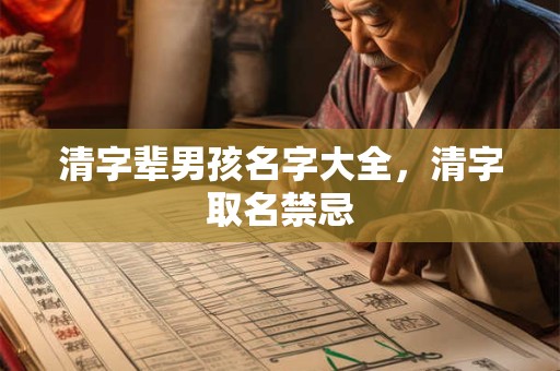 清字辈男孩名字大全,清字取名禁忌 清字辈男孩名字大全,清字取名禁忌