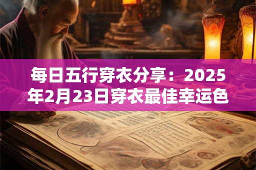 每日五行穿衣分享：2025年2月23日穿衣最佳幸运色