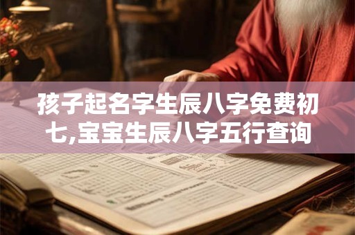 孩子起名字生辰八字免费初七,宝宝生辰八字五行查询