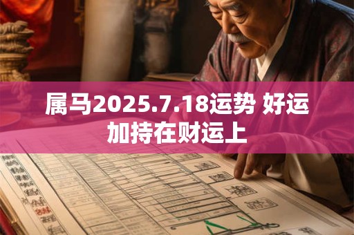 属马2025.7.18运势 好运加持在财运上