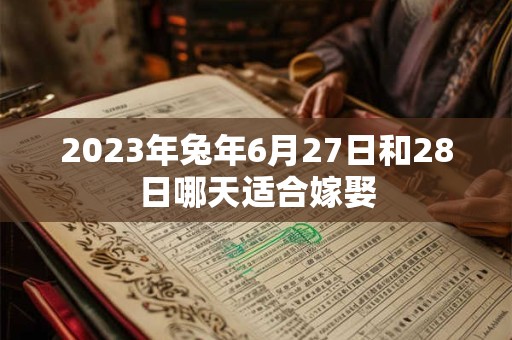 2023年兔年6月27日和28日哪天适合嫁娶