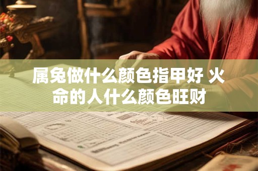 属兔做什么颜色指甲好 火命的人什么颜色旺财