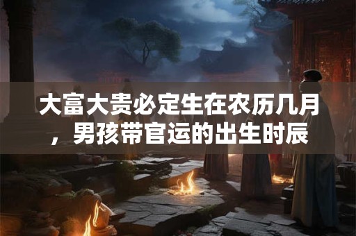 大富大贵必定生在农历几月，男孩带官运的出生时辰