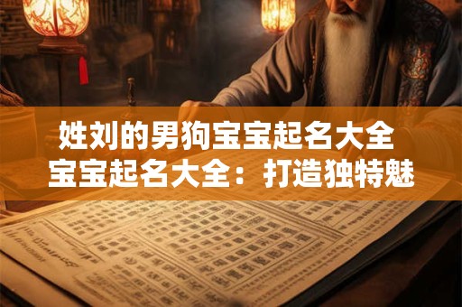 姓刘的男狗宝宝起名大全 宝宝起名大全：打造独特魅力的名字