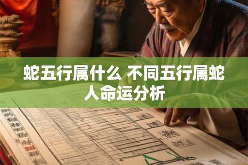 蛇五行属什么 不同五行属蛇人命运分析