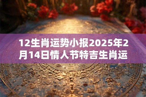 12生肖运势小报2025年2月14日情人节特吉生肖运程详情
