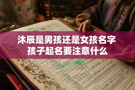 沐辰是男孩还是女孩名字 孩子起名要注意什么
