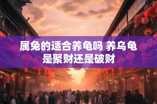 属兔的适合养龟吗 养乌龟是聚财还是破财