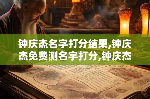 钟庆杰名字打分结果,钟庆杰免费测名字打分,钟庆杰周易免费测名字打分