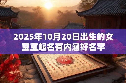 2025年10月20日出生的女宝宝起名有内涵好名字