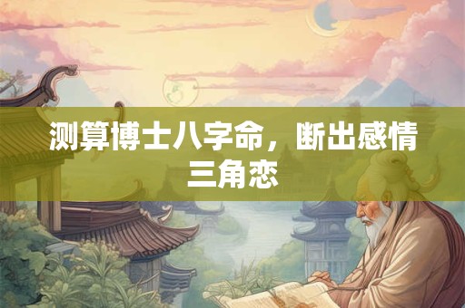 测算博士八字命，断出感情三角恋