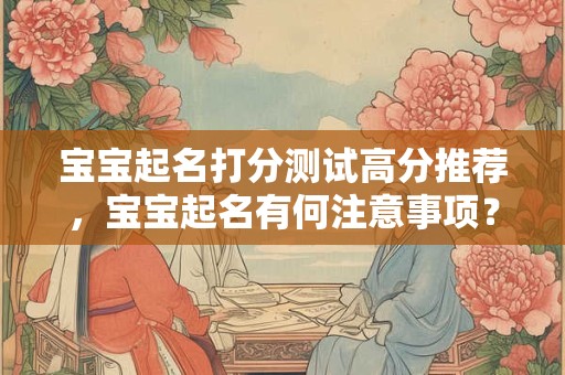 宝宝起名打分测试高分推荐，宝宝起名有何注意事项？